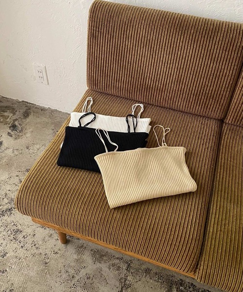 lawgy（ラウジー）の「rib knit camisole（キャミソール・レディース・ホワイト/ベージュ/ブラック・FREE）」の10枚目の写真