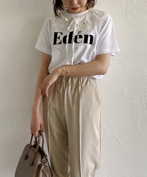 CAPRICIEUX LE'MAGE（カプリシューレマージュ）の「付け襟Eden Tシャツ（Tシャツ/カットソー・レディース・チャコールグレー/ホワイト・FREE）」の6枚目の写真