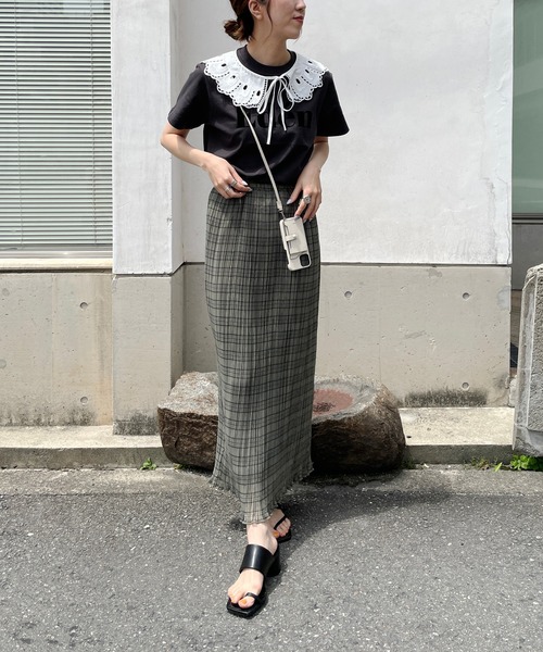 CAPRICIEUX LE'MAGE（カプリシューレマージュ）の「付け襟Eden Tシャツ（Tシャツ/カットソー・レディース・チャコールグレー/ホワイト・FREE）」の17枚目の写真