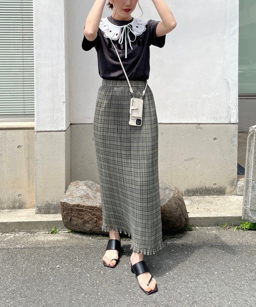 CAPRICIEUX LE'MAGE（カプリシューレマージュ）の「付け襟Eden Tシャツ（Tシャツ/カットソー・レディース・チャコールグレー/ホワイト・FREE）」の19枚目の写真