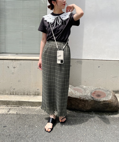 CAPRICIEUX LE'MAGE（カプリシューレマージュ）の「付け襟Eden Tシャツ（Tシャツ/カットソー・レディース・チャコールグレー/ホワイト・FREE）」の20枚目の写真