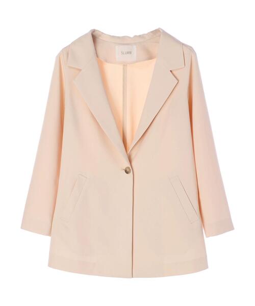 SLURR（スラ―）の「ロング丈テーラージャケット(セットアップ)（テーラードジャケット・レディース・アイボリー/チョコ・FREE）」の17枚目の写真