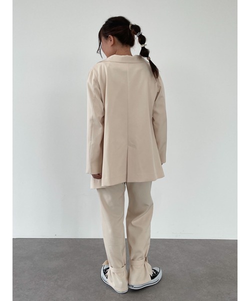 SLURR（スラ―）の「ロング丈テーラージャケット(セットアップ)（テーラードジャケット・レディース・アイボリー/チョコ・FREE）」の12枚目の写真
