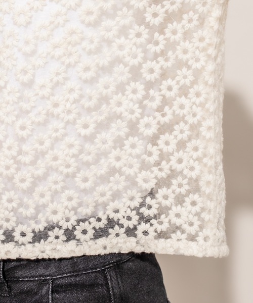 mline（エムライン）の「[mline] WEB限定 レースパフブラウス（シャツ/ブラウス・レディース・ブラック/ベージュ/アイボリー・FREE）」の20枚目の写真