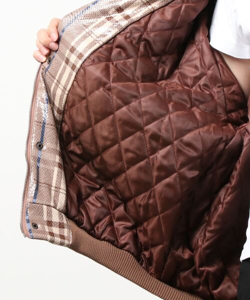 CERCA（チェルカ）の「RM/チェック柄 ジャケット ブルゾン（ブルゾン・レディース・ベージュ・X-LARGE）」の4枚目の写真