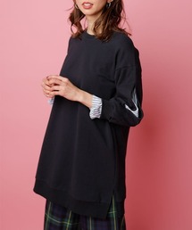 袖スリットカットソーチュニック