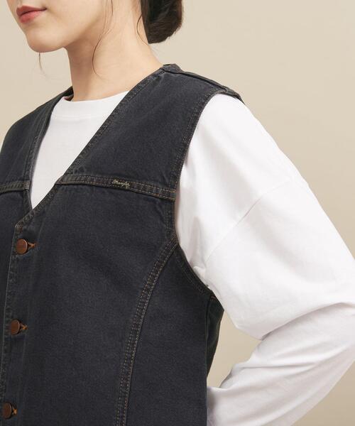 BEAUTY&YOUTH UNITED ARROWS(ビューティーアンドユースユナイテッドアローズ)の「【別注】<Wrangler>デニムベスト ∴◆(ベスト・レディース・オフホワイト/ブラック・FREE)」の17枚目の写真