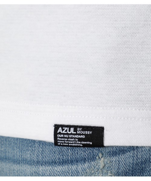 AZUL by moussy(アズールバイマウジー)の「TACK FRAISE TANK TOP/タックフリースタンクトップ(タンクトップ・メンズ・ホワイト/ブラック・SMALL/X-LARGE/MEDIUM/LARGE)」の4枚目の写真