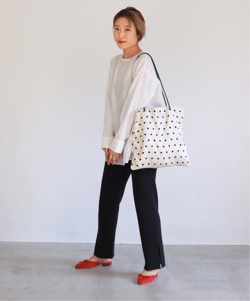 SLOBE IENA（スローブイエナ）の「SLOBE IENA ECO トートバッグ◆（トートバッグ・レディース・ブラック/ホワイト・FREE）」の22枚目の写真