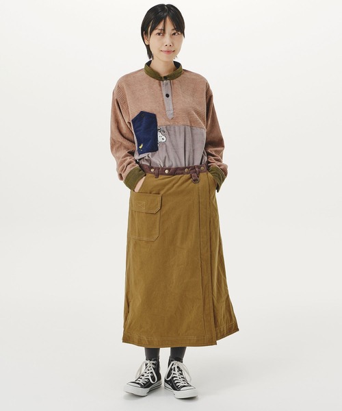 KRIFF MAYER Lady's Collection(クリフメイヤーレディースコレクション)の「HINOKO2WAY巻きスカート(スカート・レディース・ブラウン/ブラック/ベージュ/カーキ・MEDIUM/LARGE)」の11枚目の写真