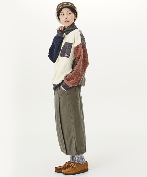 KRIFF MAYER Lady's Collection(クリフメイヤーレディースコレクション)の「HINOKO2WAY巻きスカート(スカート・レディース・ブラウン/ブラック/ベージュ/カーキ・MEDIUM/LARGE)」の13枚目の写真