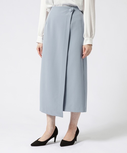 RUIRUE BOUTIQUE(ルイルエブティック)の「ラップスカート(スカート・レディース・チャコール/ブルーグレー/ベージュ・マルチサイズ)」の6枚目の写真