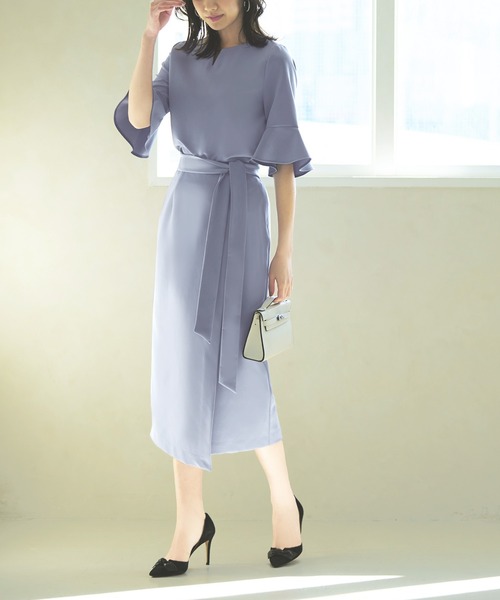RUIRUE BOUTIQUE(ルイルエブティック)の「ラップスカート(スカート・レディース・チャコール/ブルーグレー/ベージュ・マルチサイズ)」の12枚目の写真