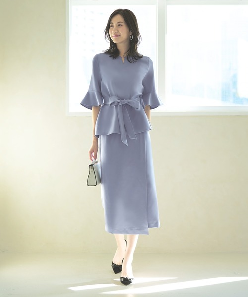 RUIRUE BOUTIQUE(ルイルエブティック)の「ラップスカート(スカート・レディース・チャコール/ブルーグレー/ベージュ・マルチサイズ)」の15枚目の写真
