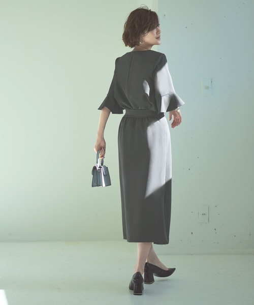 RUIRUE BOUTIQUE(ルイルエブティック)の「ラップスカート(スカート・レディース・チャコール/ブルーグレー/ベージュ・マルチサイズ)」の4枚目の写真