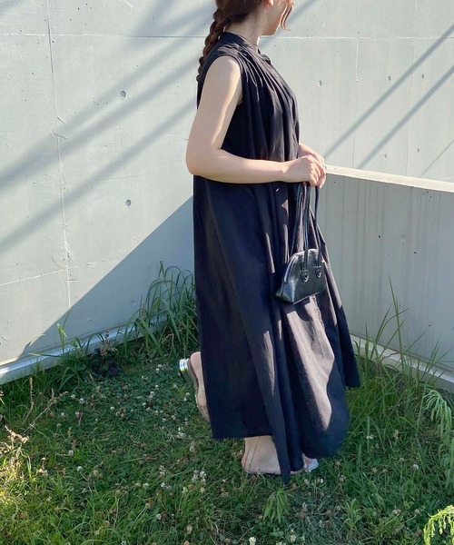 AS KNOW AS plus（アズノゥアズプラス）の「☆ナチュラルノースリーブワンピース（ワンピース・レディース・ブラック/ミント/ネイビー・FREE）」の8枚目の写真