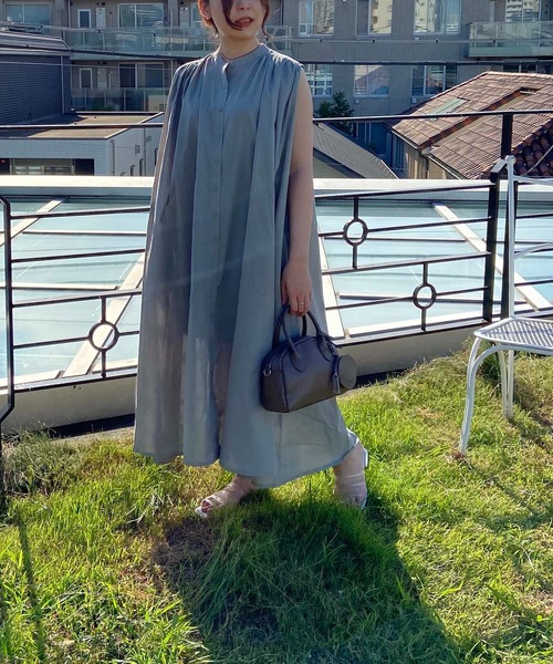 AS KNOW AS plus（アズノゥアズプラス）の「☆ナチュラルノースリーブワンピース（ワンピース・レディース・ブラック/ミント/ネイビー・FREE）」の9枚目の写真