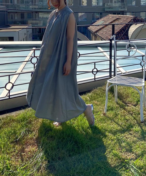 AS KNOW AS plus（アズノゥアズプラス）の「☆ナチュラルノースリーブワンピース（ワンピース・レディース・ブラック/ミント/ネイビー・FREE）」の11枚目の写真