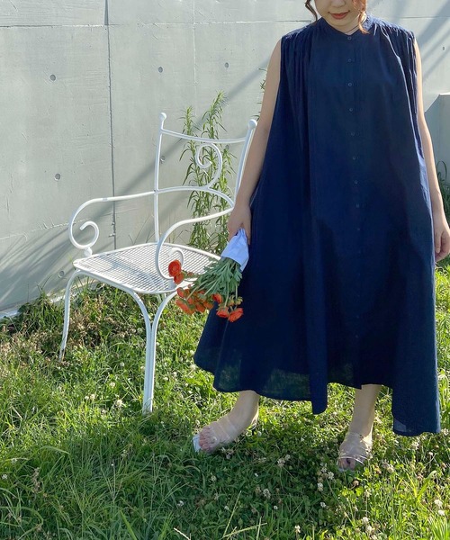 AS KNOW AS plus（アズノゥアズプラス）の「☆ナチュラルノースリーブワンピース（ワンピース・レディース・ブラック/ミント/ネイビー・FREE）」の13枚目の写真