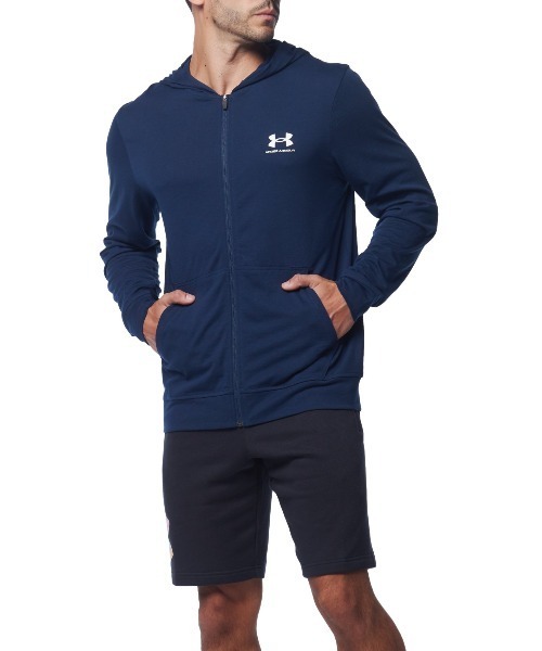 Under Armour フルジップ フーディー andパンツ★ネイビー★XL セール】UAチャージドコットン フルジップ フーディー（トレーニング