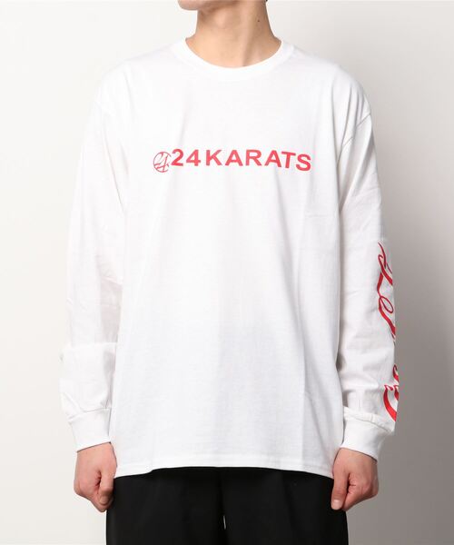 24karats(トゥウェンティーフォーカラッツ)の「Coca-Cola Tee LS(Tシャツ/カットソー・メンズ・レッド/ブラック/ホワイト・SMALL/LARGE/MEDIUM)」の2枚目の写真