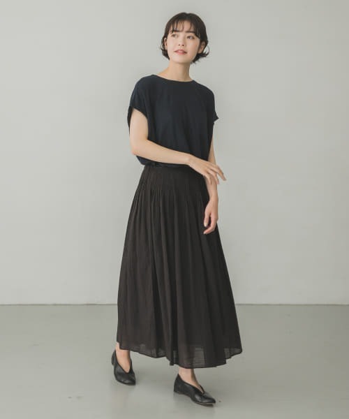 かぐれ(カグレ)の「コットンピンタックスカート(スカート・レディース・カーキ/ブラック系その他・FREE)」の14枚目の写真