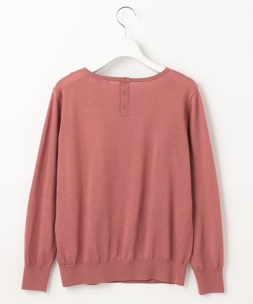 J.PRESS Ladies(J.プレス レディス)の「【洗える】POPCORN バックボタン ケーブル ニット(ニット/セーター・レディース・ベージュ系/ピンク系/ワイン系/ピーコックグリーン系・SMALL)」の15枚目の写真