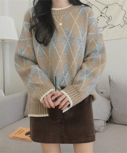 MAISON DE THERESE(メゾン ド テレーズ)の「オーバーシルエット ノルディック ニット(ニット/セーター・レディース・A/B・FREE)」の1枚目の写真