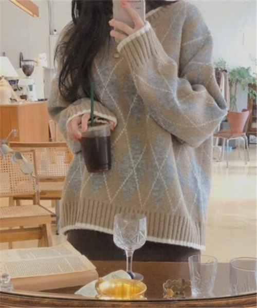 MAISON DE THERESE(メゾン ド テレーズ)の「オーバーシルエット ノルディック ニット(ニット/セーター・レディース・A/B・FREE)」の8枚目の写真