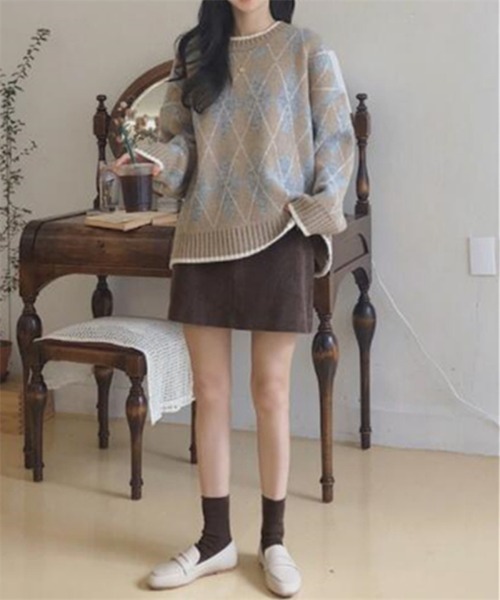 MAISON DE THERESE(メゾン ド テレーズ)の「オーバーシルエット ノルディック ニット(ニット/セーター・レディース・A/B・FREE)」の9枚目の写真
