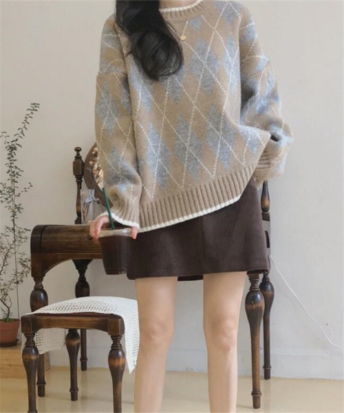 MAISON DE THERESE(メゾン ド テレーズ)の「オーバーシルエット ノルディック ニット(ニット/セーター・レディース・A/B・FREE)」の6枚目の写真
