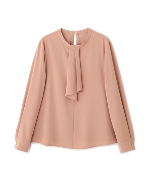 NATURAL BEAUTY BASIC（ナチュラルビューティーベーシック）の「ラッフルボウタイブラウス/0171210903（シャツ/ブラウス・レディース・ピンク/チャコールグレー/グレイッシュベージュ/ピンク系その他5・MEDIUM/SMALL）」の4枚目の写真