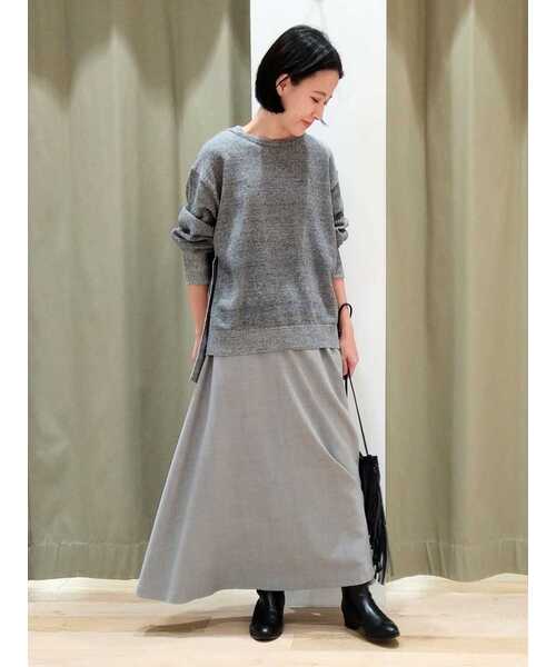 human woman（ヒューマンウーマン）の「◆サイドボタンニットプルオーバー（ニット/セーター・レディース・ホワイト系その他/グレー系その他・MEDIUM）」の21枚目の写真