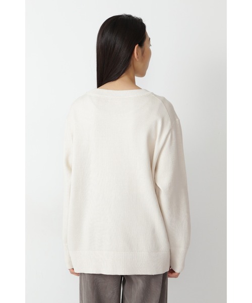 human woman（ヒューマンウーマン）の「◆サイドボタンニットプルオーバー（ニット/セーター・レディース・ホワイト系その他/グレー系その他・MEDIUM）」の10枚目の写真