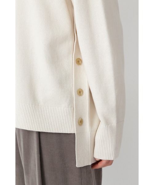 human woman（ヒューマンウーマン）の「◆サイドボタンニットプルオーバー（ニット/セーター・レディース・ホワイト系その他/グレー系その他・MEDIUM）」の11枚目の写真