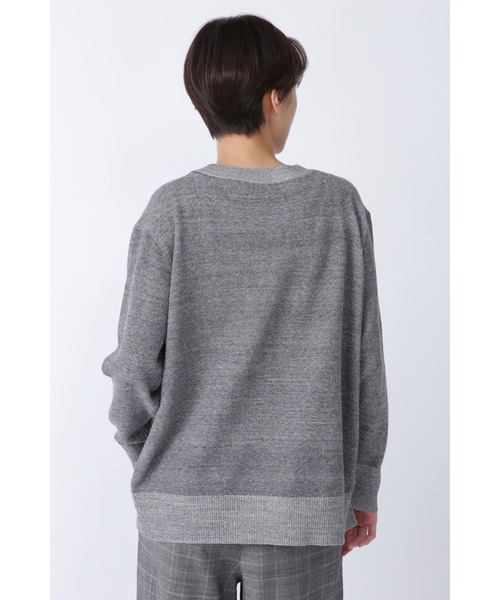 human woman（ヒューマンウーマン）の「◆サイドボタンニットプルオーバー（ニット/セーター・レディース・ホワイト系その他/グレー系その他・MEDIUM）」の13枚目の写真