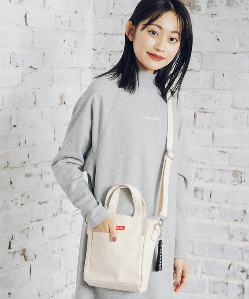 MILKFED.（ミルクフェド）の「STENCIL SQUARE SHOULDER BAG（ショルダーバッグ・レディース・ホワイト/ブラック/ベージュ・ONE SIZE）」の11枚目の写真