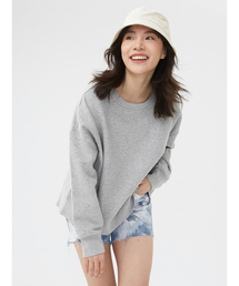 GAP | オーバーサイズ ラウンドヘム クルーネック スウェット(スウェット)