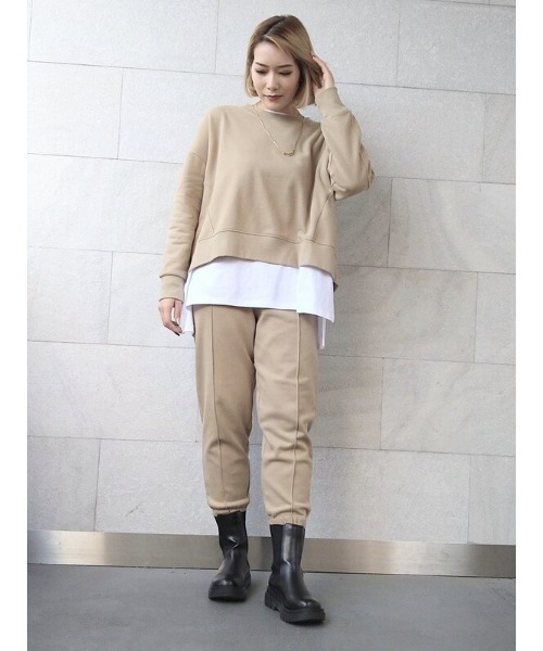 GAP（ギャップ）の「オーバーサイズ ラウンドヘム クルーネック スウェット（スウェット・レディース・ブルー/ブラック/ネイビー/グレー系その他/その他・XS/S/M/L/XL/XXS）」の15枚目の写真