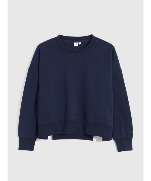 GAP（ギャップ）の「オーバーサイズ ラウンドヘム クルーネック スウェット（スウェット・レディース・ブルー/ブラック/ネイビー/グレー系その他/その他・XS/S/M/L/XL/XXS）」の17枚目の写真