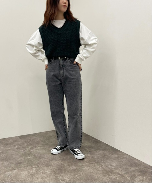 apres jour mignon(アプレジュールミニョン)の「ジャガードニットベスト【ZOZOTOWN限定アイテム】(ベスト・レディース・ブラック系その他/グリーン系その他/オレンジ系その他・フリー/X-LARGE)」の18枚目の写真
