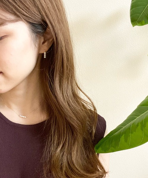 anq. by nana（アンクバイナナ）の「K10・Pearl フックピアス (淡水