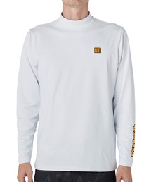 LOUDMOUTH/ラウドマウス ゴルフウェア ワンポイントロゴ 袖プリント モックネック 吸汗速乾 UVカット長袖Tシャツ
