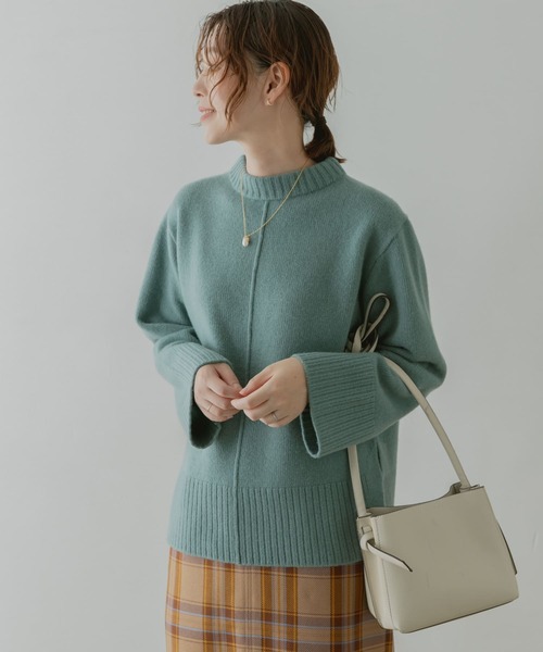 F by ROSSO（エフバイロッソ）の「F by ROSSO　ウールカシミヤセンターシームニット（ニット/セーター・レディース・ベージュ/ブラウン/グリーン系その他/オフホワイト・FREE）」の21枚目の写真