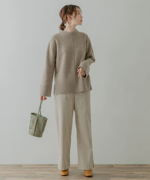 F by ROSSO（エフバイロッソ）の「F by ROSSO　ウールカシミヤセンターシームニット（ニット/セーター・レディース・ベージュ/ブラウン/グリーン系その他/オフホワイト・FREE）」の20枚目の写真