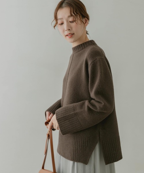 F by ROSSO（エフバイロッソ）の「F by ROSSO　ウールカシミヤセンターシームニット（ニット/セーター・レディース・ベージュ/ブラウン/グリーン系その他/オフホワイト・FREE）」の13枚目の写真