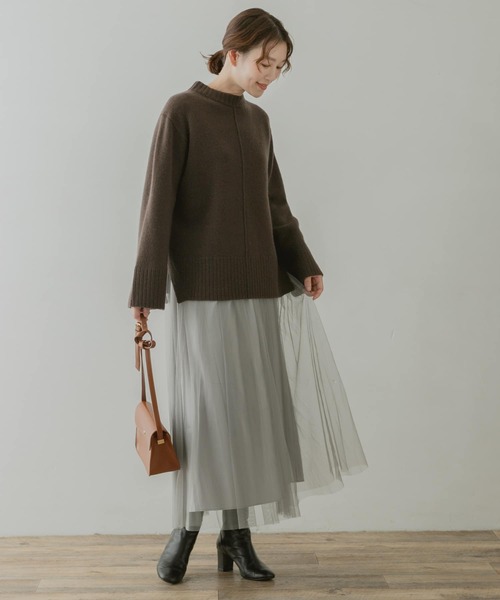 F by ROSSO（エフバイロッソ）の「F by ROSSO　ウールカシミヤセンターシームニット（ニット/セーター・レディース・ベージュ/ブラウン/グリーン系その他/オフホワイト・FREE）」の16枚目の写真