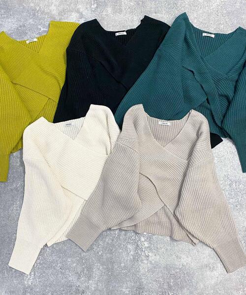 INGNI(イング)の「カシュクール/ニット/A(ニット/セーター・レディース・アイボリー/マスタード/ブラック/グレー系その他/グリーン/イエロー・M)」の12枚目の写真