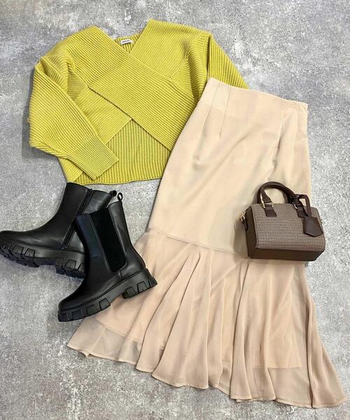 INGNI(イング)の「カシュクール/ニット/A(ニット/セーター・レディース・アイボリー/マスタード/ブラック/グレー系その他/グリーン/イエロー・M)」の14枚目の写真