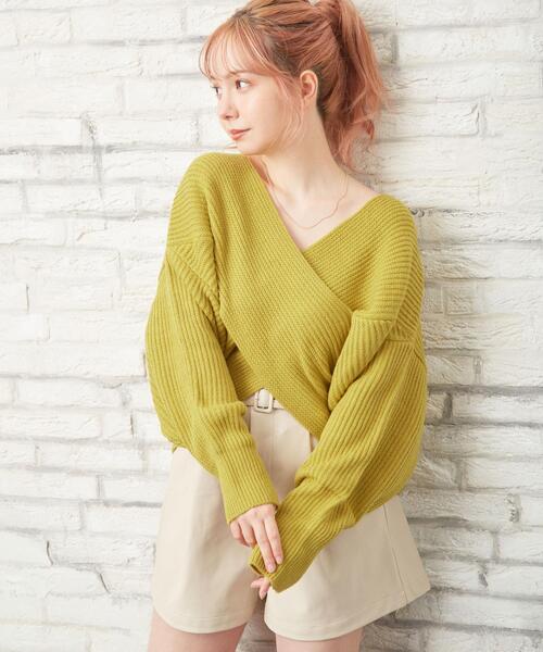 INGNI(イング)の「カシュクール/ニット/A(ニット/セーター・レディース・アイボリー/マスタード/ブラック/グレー系その他/グリーン/イエロー・M)」の15枚目の写真